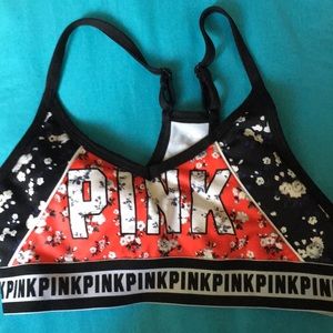 PINK banded sports bra